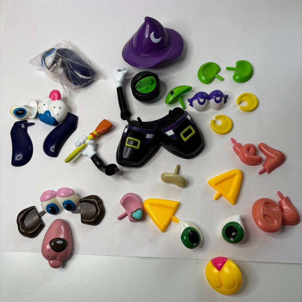Mr Potato Head Pumpkin Push In Pieces Witch Dog Pig Dog Cat Vintage Halloween